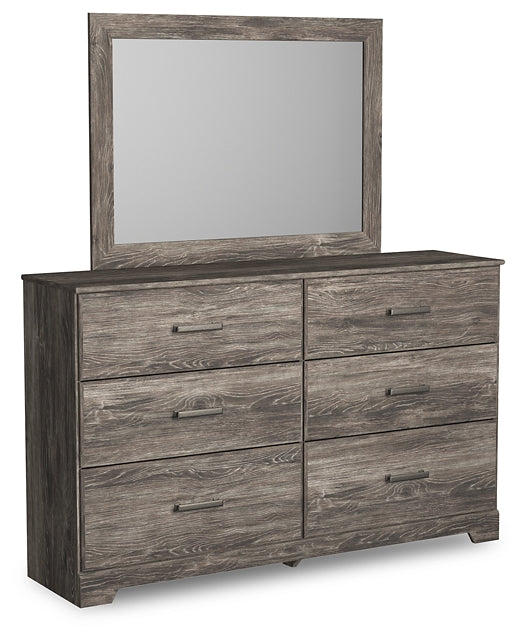Ralinksi Queen Panel Bed with Mirrored Dresser and Chest