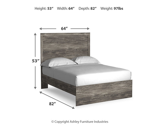 Ralinksi Queen Panel Bed with Mirrored Dresser and Chest