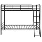 Carson Metal Twin Over Twin Bunk Bed Glossy Black