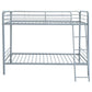 Carson Metal Twin Over Twin Bunk Bed Glossy Silver