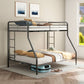 Carson Metal Twin Over Full Bunk Bed Glossy Black