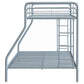 Carson Metal Twin Over Full Bunk Bed Glossy Silver