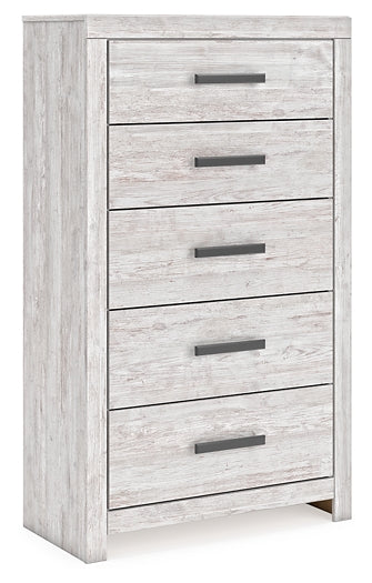 Cayboni Queen Panel Bed with Mirrored Dresser, Chest and Nightstand