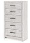 Cayboni Queen Panel Bed with Mirrored Dresser, Chest and Nightstand