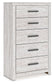 Cayboni Twin Panel Bed with Mirrored Dresser, Chest and Nightstand