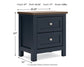 Landocken Full Panel Headboard with Mirrored Dresser and Nightstand