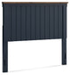 Landocken Full Panel Headboard with Mirrored Dresser, Chest and Nightstand