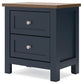 Landocken Full Panel Headboard with Mirrored Dresser, Chest and Nightstand