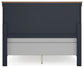 Landocken Queen Panel Headboard with Mirrored Dresser, Chest and Nightstand