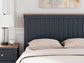 Landocken Queen Panel Headboard with Mirrored Dresser, Chest and Nightstand