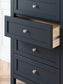 Landocken Queen Panel Headboard with Mirrored Dresser, Chest and Nightstand