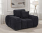 Octavia Fabric Upholstered Track Arm Accent Chair Black