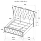Lorient Eastern King LED Upholstered Bed Ivory and Camel
