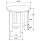 Ottowa 2-piece Round Wood Coffee Table Set Brown