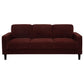 Ruth 3-piece Fabric Upholstered Track Arm Sofa Rust Red
