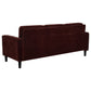 Ruth 3-piece Fabric Upholstered Track Arm Sofa Rust Red