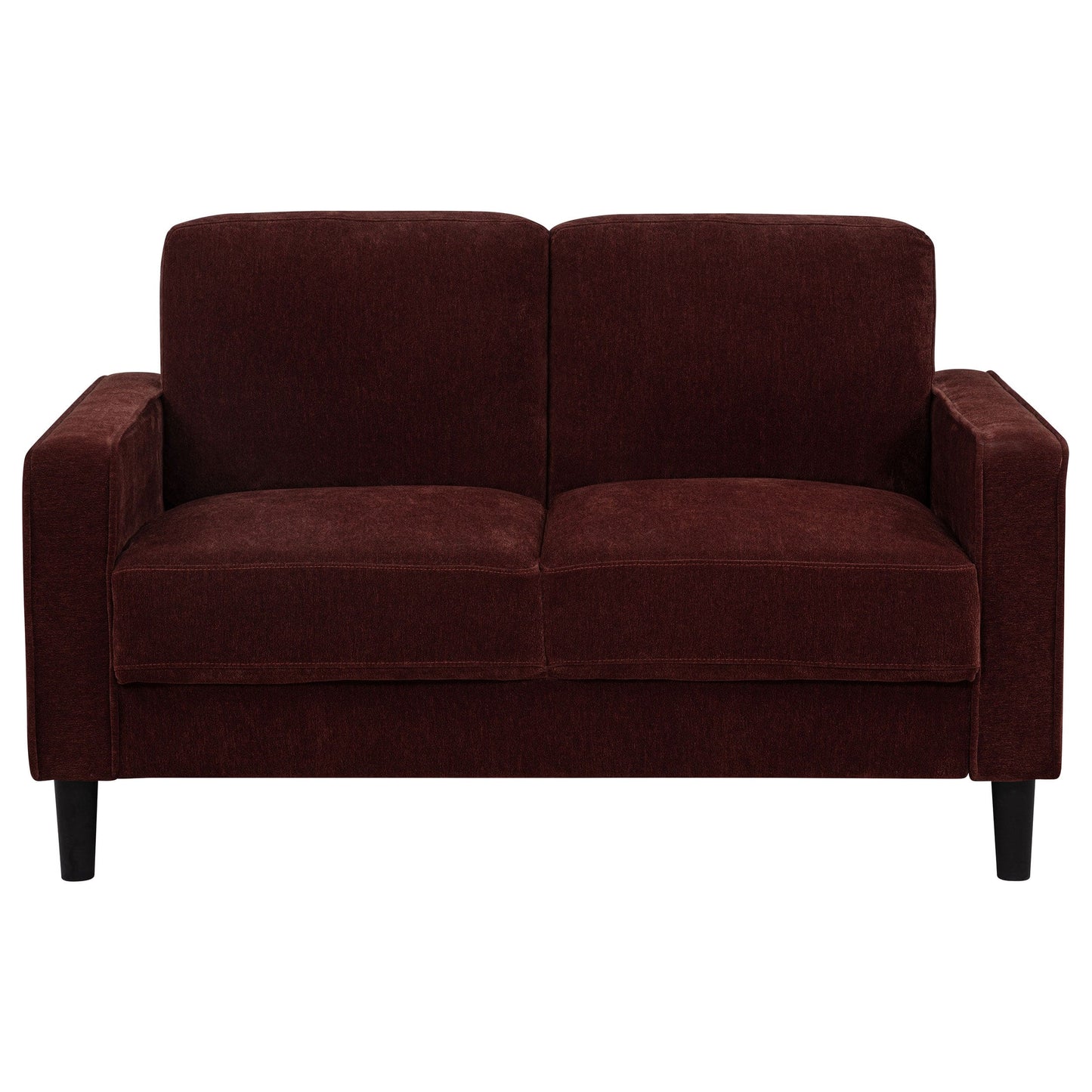 Ruth 3-piece Fabric Upholstered Track Arm Sofa Rust Red