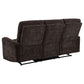 Navarro 2-piece Upholstered Reclining Sofa Set Dark Brown