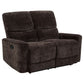 Navarro 3-piece Upholstered Reclining Sofa Set Dark Brown