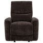 Navarro Chenille Upholstered Glider Recliner Dark Brown