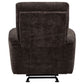 Navarro Chenille Upholstered Glider Recliner Dark Brown