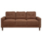 Bowen II 2-piece Fabric Upholstered Track Arm Sofa Set Rust