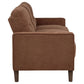 Bowen II 2-piece Fabric Upholstered Track Arm Sofa Set Rust