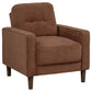 Bowen II 3-piece Fabric Upholstered Track Arm Sofa Set Rust