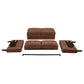 Bowen II 3-piece Fabric Upholstered Track Arm Sofa Set Rust