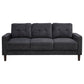 Bowen II 2-piece Upholstered Track Arm Sofa Set Steel Grey