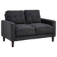 Bowen II 2-piece Upholstered Track Arm Sofa Set Steel Grey