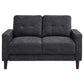 Bowen II 3-piece Upholstered Track Arm Sofa Set Steel Grey