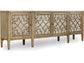 Hooker Furniture Living Room Sanctuary Four-Door Mirrored Console - Surf-Visage