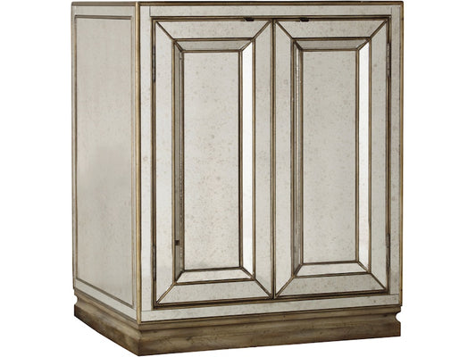 Hooker Furniture Bedroom Sanctuary Two-Door Mirrored Nightstand - Visage