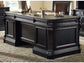Hooker Furniture Home Office Telluride 76'' Executive Desk w/Wood Panels