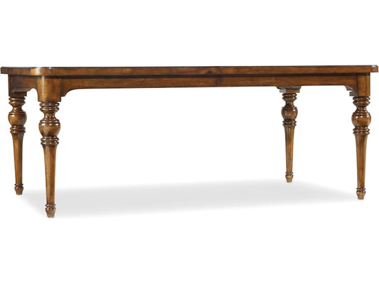 Hooker Furniture Casual Dining Tynecastle Rectangle Leg Dining Table with Two 18'' Leaves