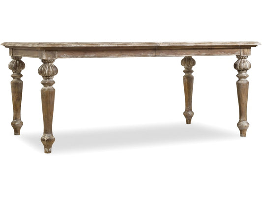 Hooker Furniture Casual Dining Chatelet Rectangle Leg Dining Table with Two 18'' Leaves