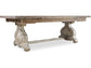 Hooker Furniture Casual Dining Chatelet Refectory Rectangle Trestle Dining Table with Two 22'' Leaves