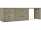 Hooker Furniture Home Office Linville Falls Desk - 96in Top-Small File-Lateral File and Leg