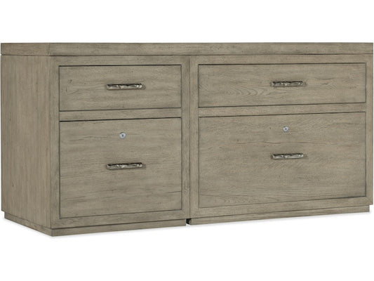 Hooker Furniture Home Office Linville Falls Credenza - 60in Top-Small File and Lateral File