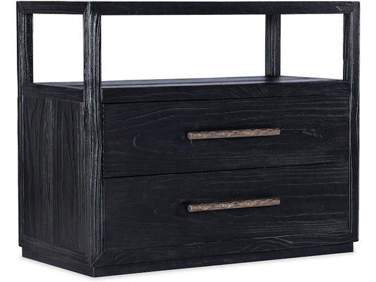 Hooker Furniture Bedroom Linville Falls Shou Sugi Ban Two Drawer Nightstand