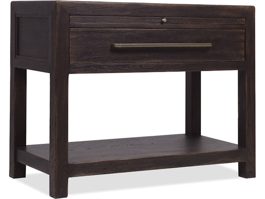 Hooker Furniture Bedroom Driftwood One-Drawer Nightstand with Stone