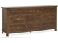 Hooker Furniture Bedroom Driftwood Eight-Drawer Dresser
