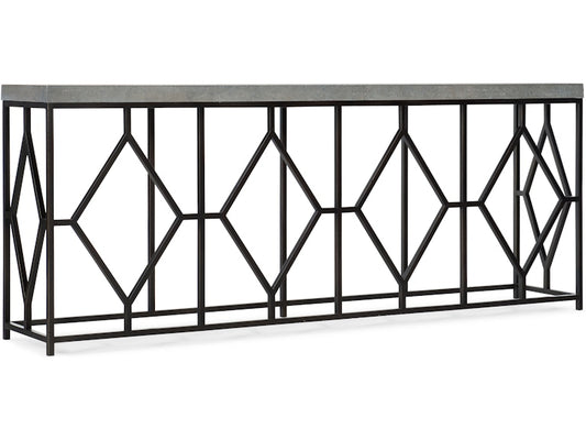 Hooker Furniture Living Room Ciao Bella Metal and Faux Concrete Console Table