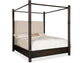 Hooker Furniture Bedroom Retreat Pole Rattan King Upholstered Poster Bed w/Canopy