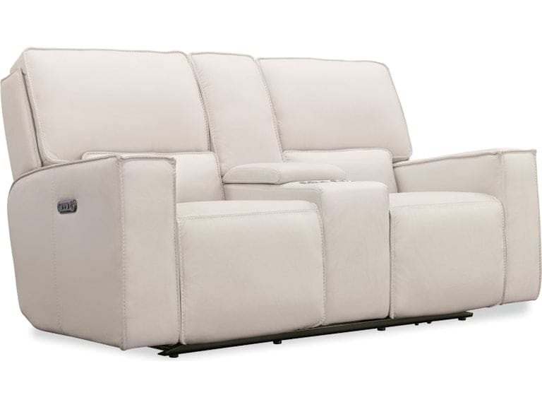 Hooker Furniture Living Room Miles Zero Gravity PWR Console Loveseat w/PWR Headrest
