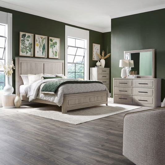 Modern Play - King Panel Bed, Dresser & Mirror, Chest