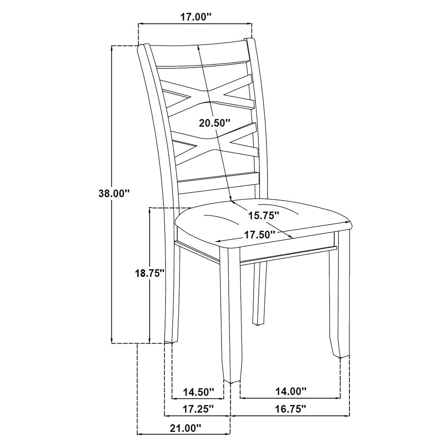 Barton 5-piece Round Wood Dining Table Set Dark Brown