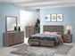 Brantford Wood Eastern King Storage Panel Bed Barrel Oak