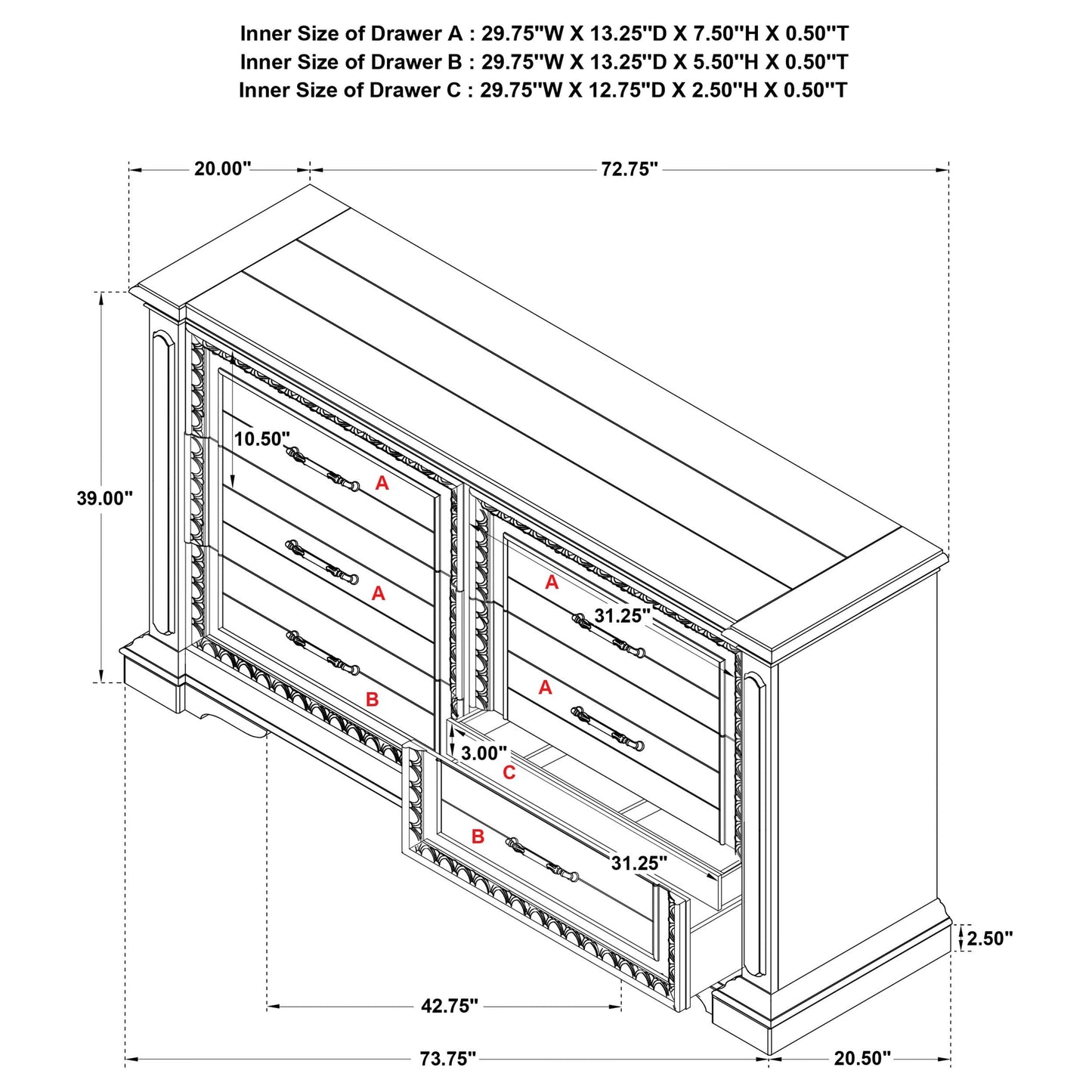 McKinney 4-piece Eastern King Bedroom Set Vintage White